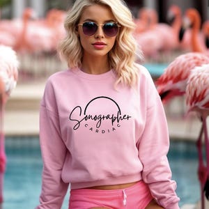 Cardiac Sonographer ULTRASOUND Circle Design Gildan 18000 Sweatshirt