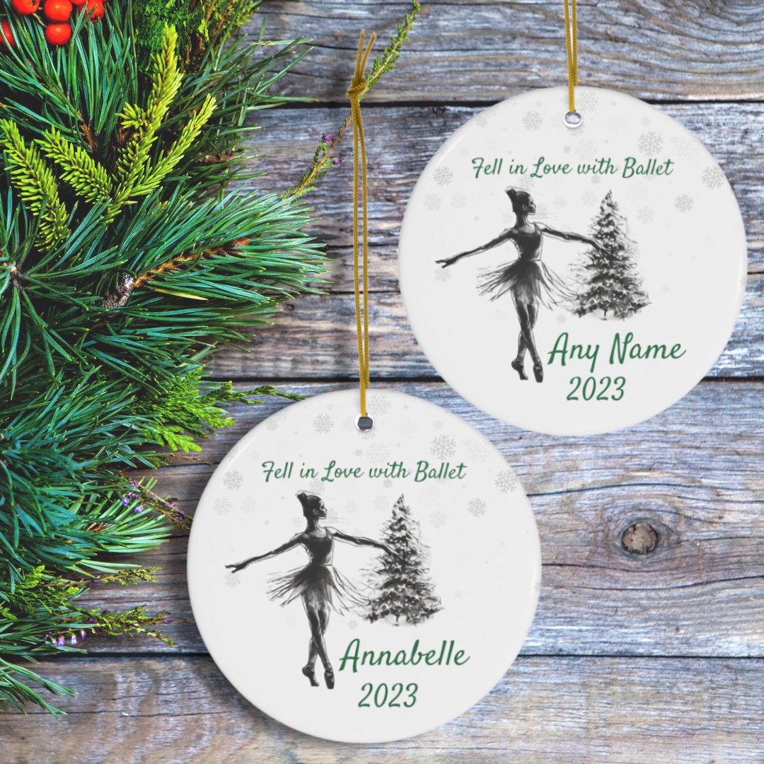 Custom Ballet Ornament Love Ballet Pointe Shoe Year Gift Etsy