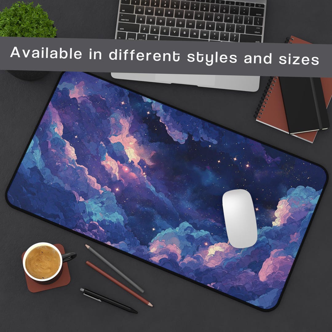 Pastel Anime Space Desk Mat, LED Gaming Mouse Pad - Gaming Accessories ...