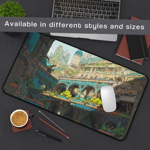 Mouse pad gamer de mesa Cyberpunk City - Tapete de jogo TCG para jogadores, acessório DND, presente perfeito para jogadores