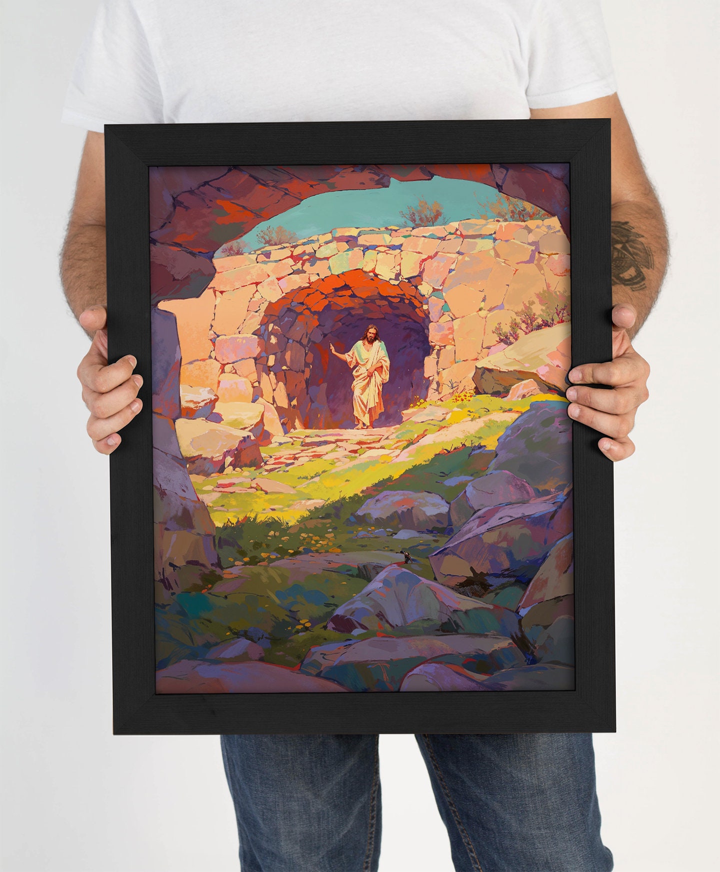 Jesus Christ Wall Art He is Risen Art Home Decor the Tomb is Empty ...