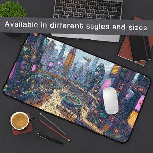 Tappetino per mouse da gioco da tavolo Cyberpunk City - Tappetino da gioco TCG per giocatori, accessorio D&D, regalo perfetto per giocatori