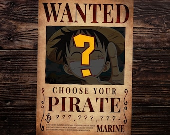 Póster de One Piece Wanted, 12 x 18, mate, FanArt