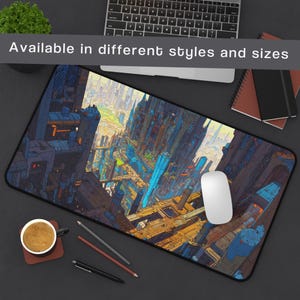 Alfombrilla de ratón para juegos de mesa Cyberpunk City - Tapete de juego TCG para jugadores, accesorio DND, regalo perfecto para gamers