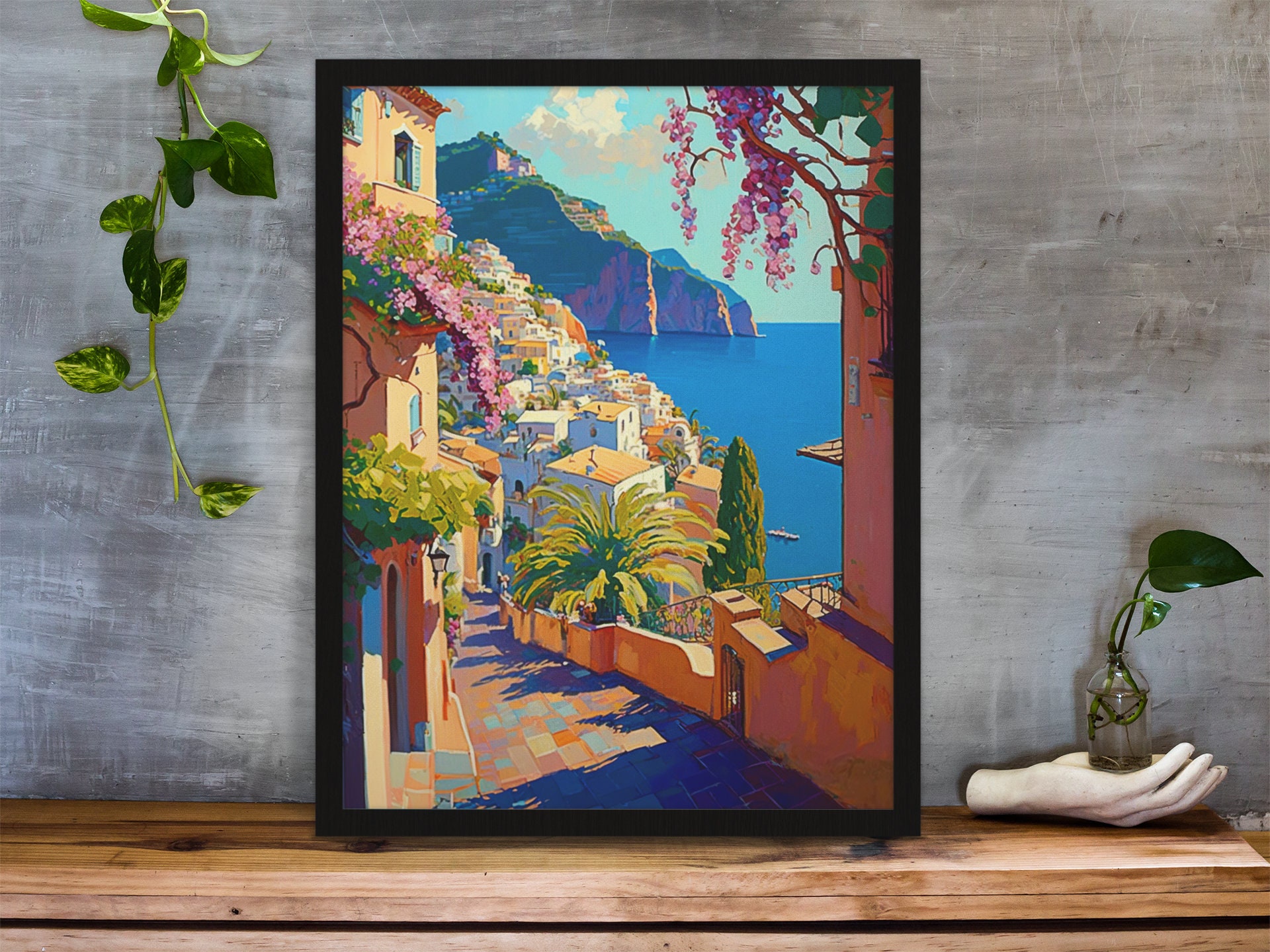 Discover Italian Coastal Positano Poster