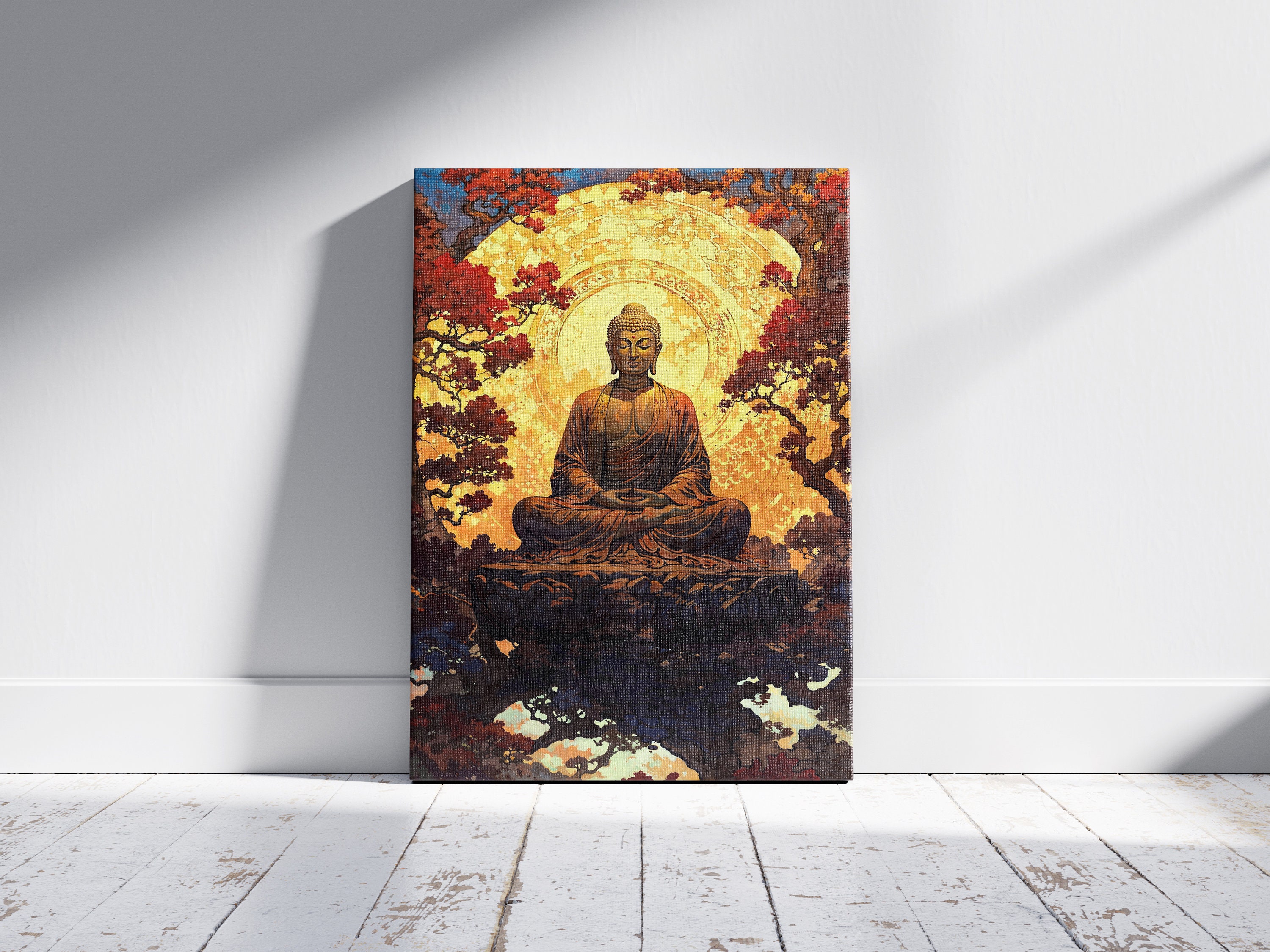 Buddha Wall Art Buddha Face Meditation Room Decor Spiritual Gift ...