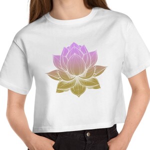 Lotus Blume T-Shirt Frau geerntet Blume Shirt weibliche Lotus T-Shirt, Frauen Lieblings-T-Shirt, Mama Geschenke, Geschenk für sie