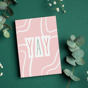 Carte YAY | Carte de célébration | Carte de félicitations | Carte de félicitations | Carte d'occasion heureuse