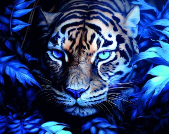 Striking Tiger Greetings Card
