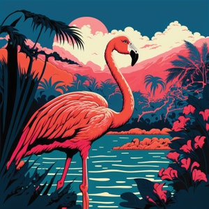 Flamingo-Gruß-Karte