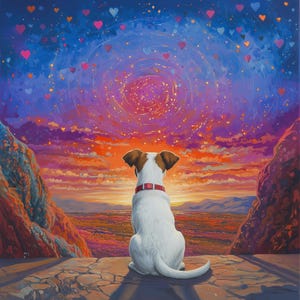 Carte pour amoureux de Jack Russell