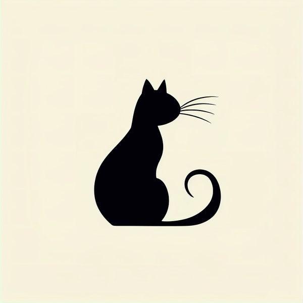 Black Cat Greetings Card