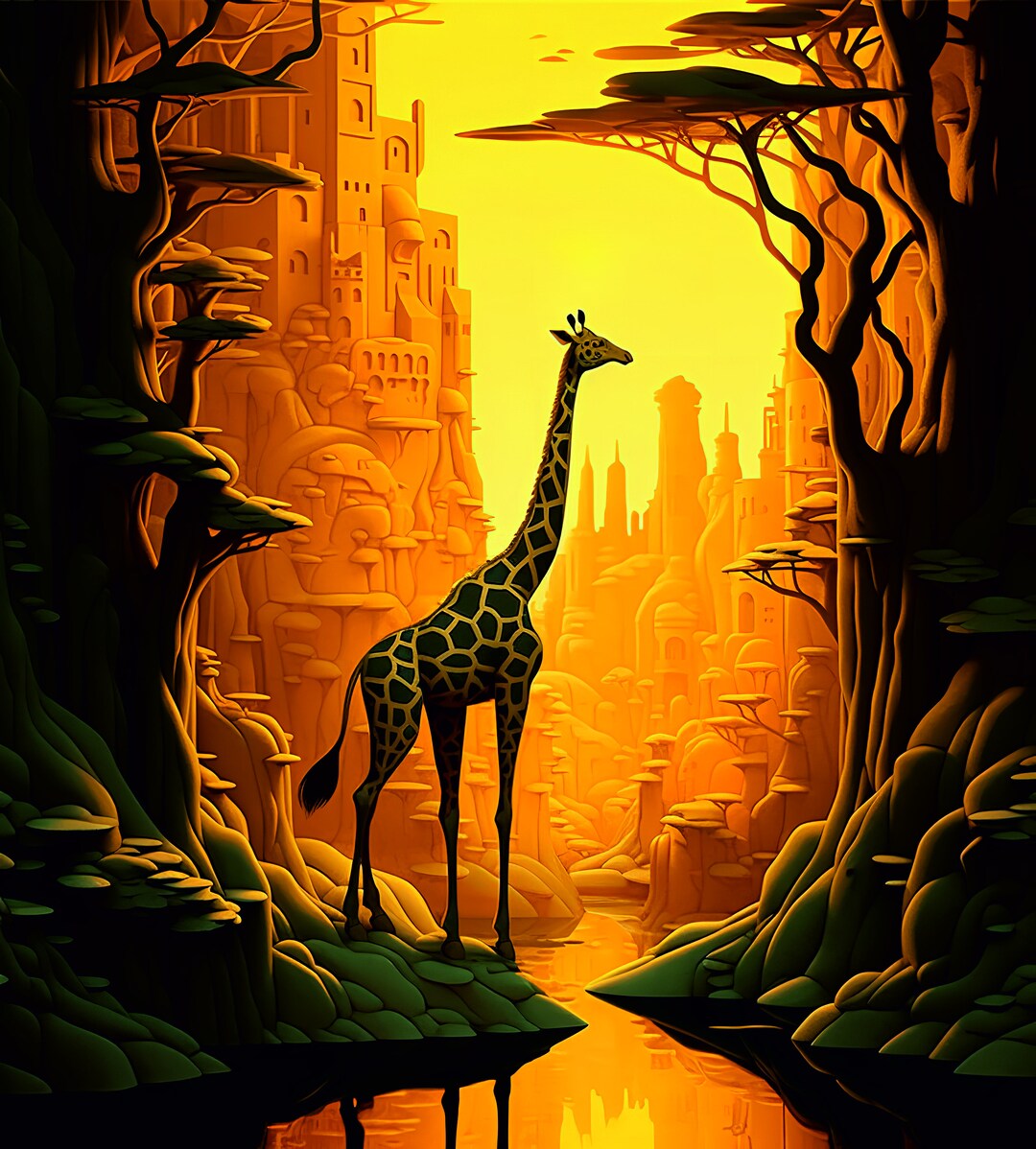 Head and Shoulders Above the Rest Giraffe Blank Greetings Card Etsy