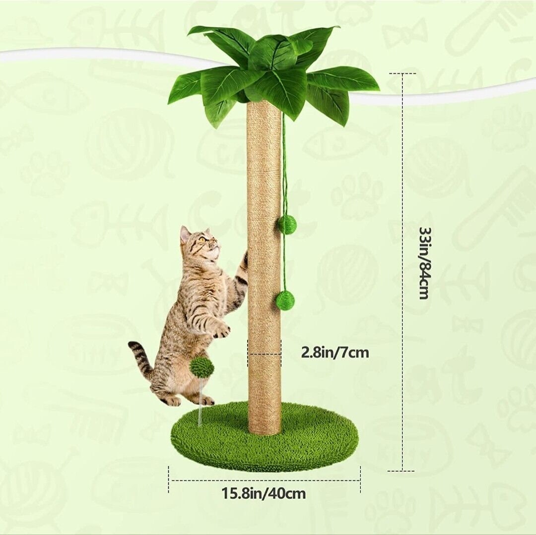 Cat Tree Palm Tree Cat Scratching Post Tropical Cat Post Etsy