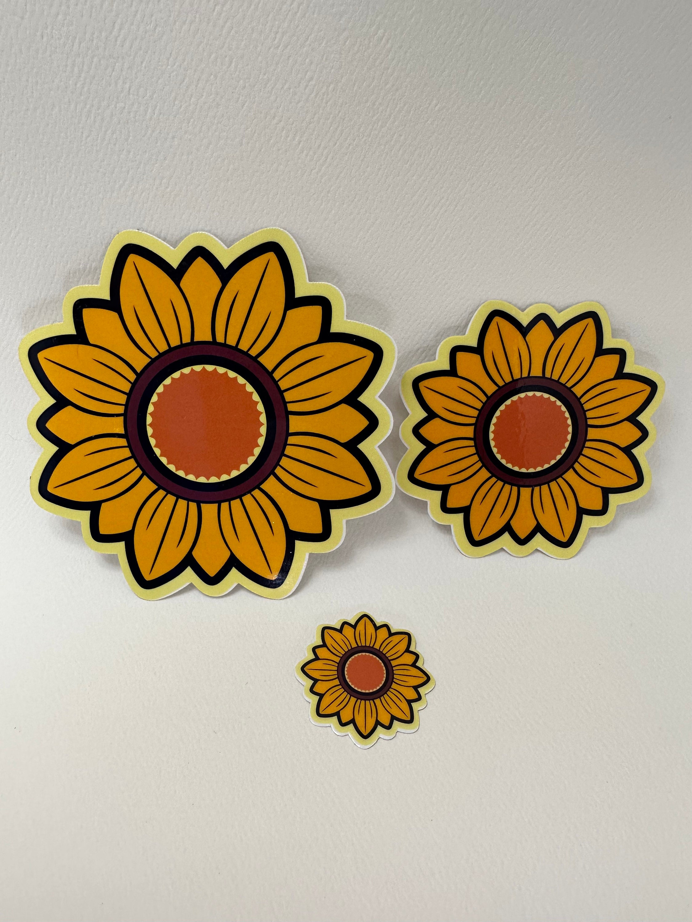 Sunflower Vinyl Sticker / Decal for Water Bottle , Car Window, Laptop ...