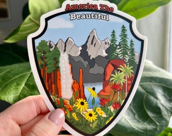 America The Beautiful Sticker