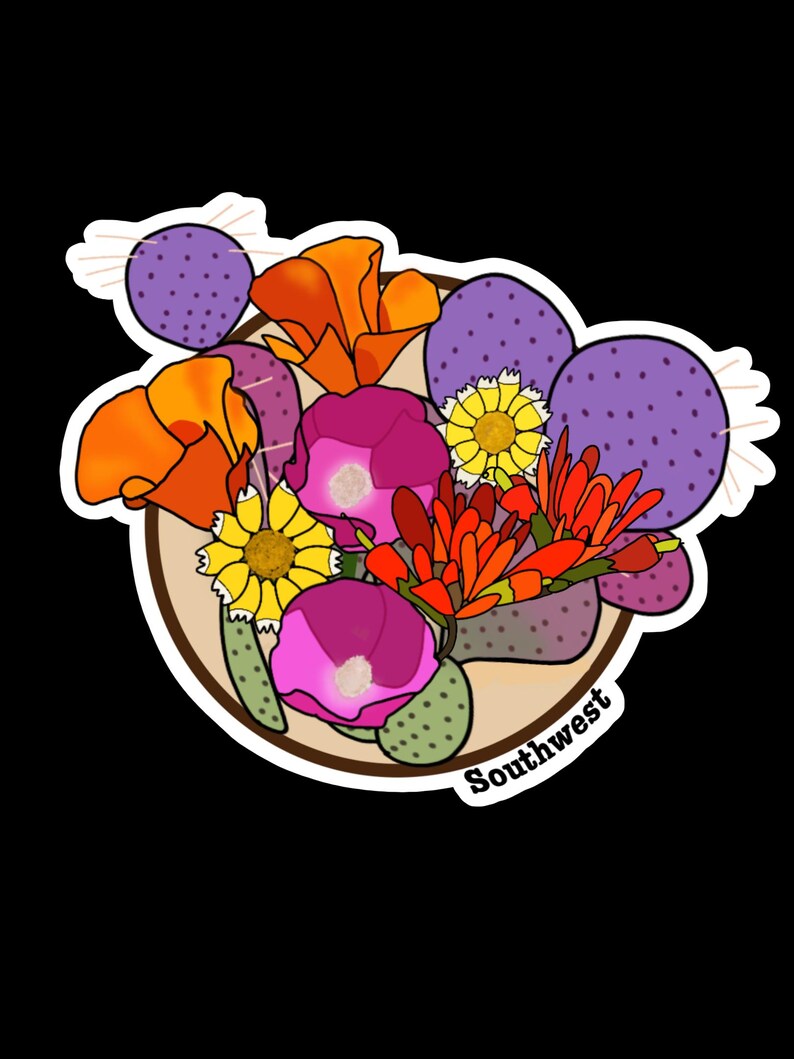 Swothwest Sticker Southwest Native Wildflower Sticker - Etsy