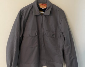 Vintage Gray Utility Jacket Work Wear Medium