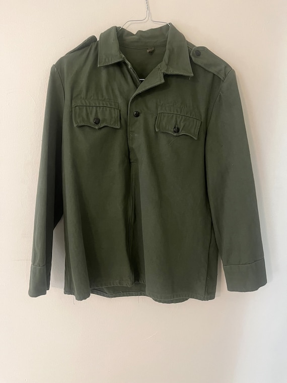 Vintage Bulgarian Army Shirt Surplus Pullover