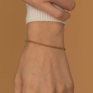 Round Box Chain Bracelet Gold Filled Simple Chain Box Jewelry for Mom Birthday gift for Her Adjustable Stacking Bracelet Handmade Bracelet