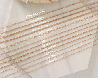 Roségouden speciale ketting - Build Your Own Craft Supply-ketting, minimalistische gelaagde kettingen