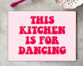 Kitchen Chopping Board Pink Red Home Gifts Disco