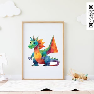 CUSTOM Digital Print Year of the Dragon, personalize birthday gift, nursery decor, wall art, DRAGON Chinese Zodiac (2024, 2012, 2000, 1988)