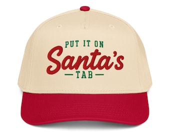 Put It On Santa's Tab Vintage Christmas Hat for Women, Men