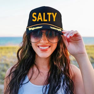 Salty Trucker Hat, Nautical Trucker Hat, Beach Trucker hat for women