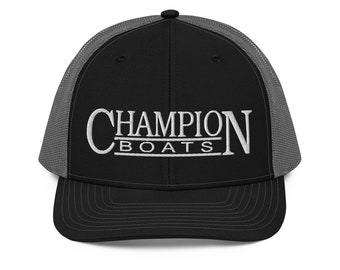 Champion Boats Trucker Cap (Richardson 112) White Logo