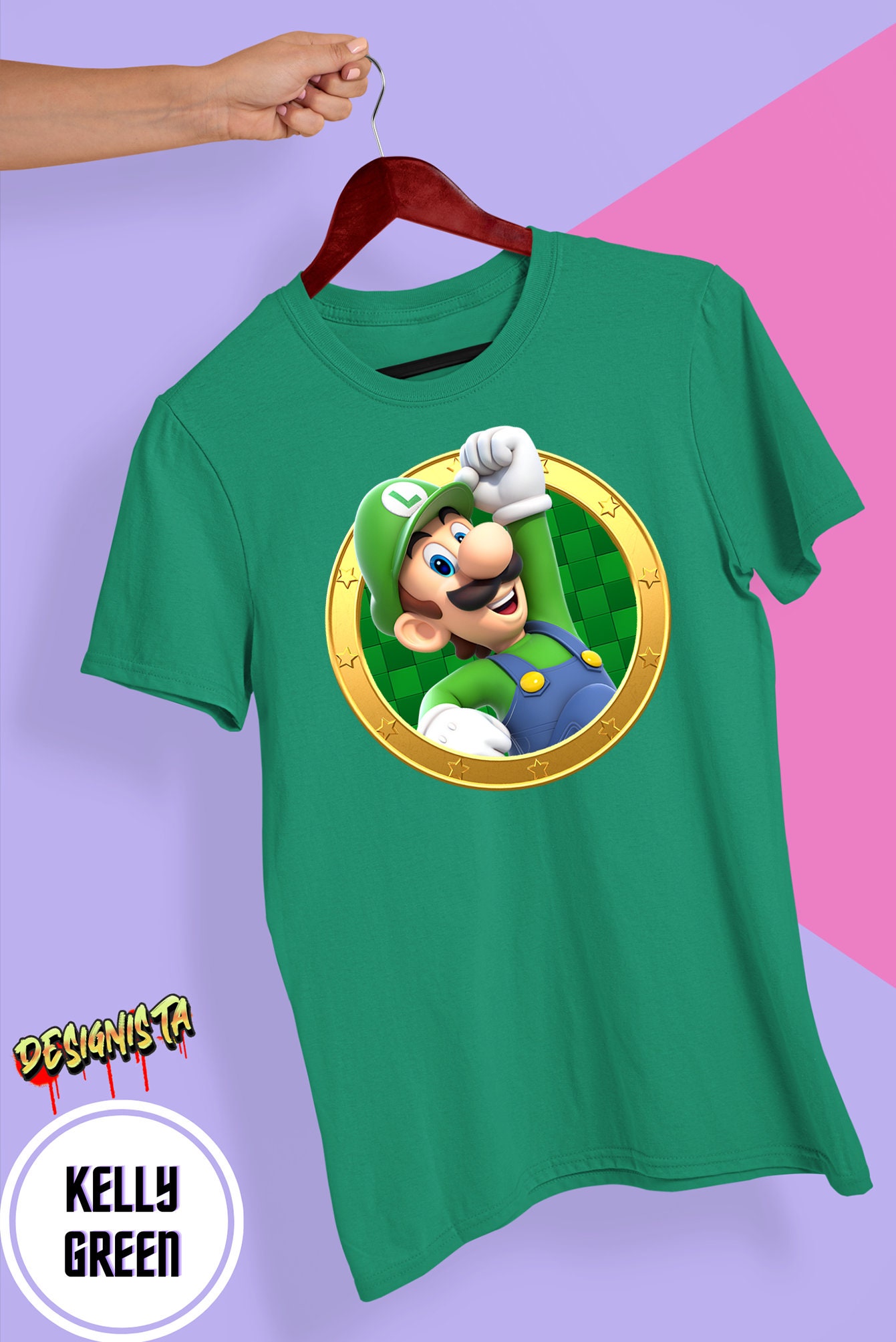 Super Mario Luigi Circle Shirtsuper Mario Shirtmario Etsy
