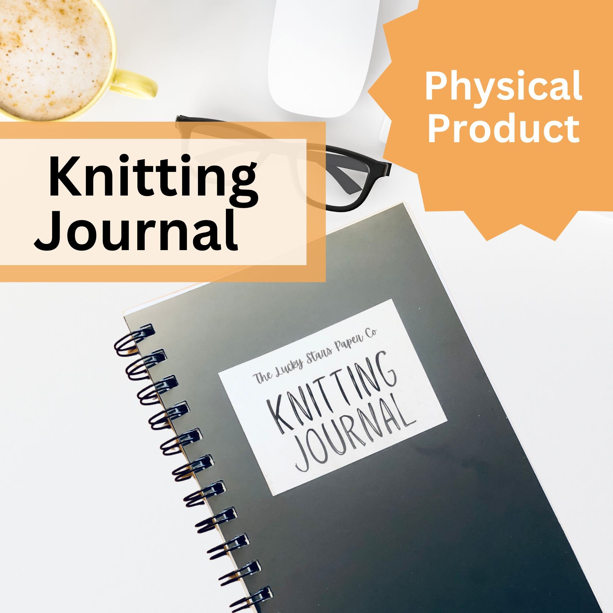 Knitting Journal Yarn Project Tracker Knit Pattern Diary 