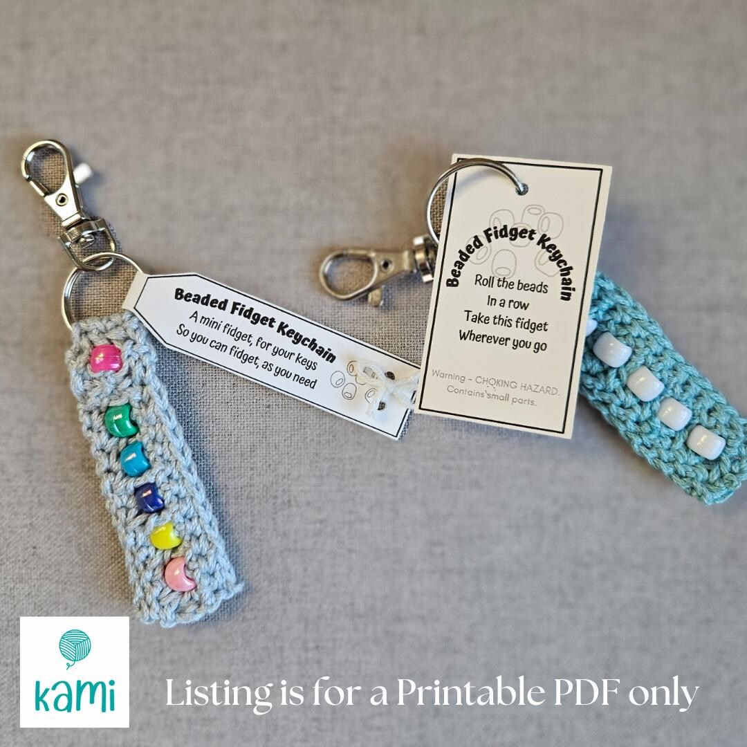 Fidget Keychain Pattern Designed for Willowandwildca Beaded Fidget Keychain - Ready to Print ...