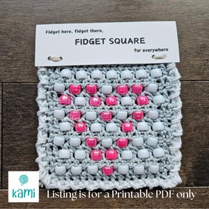 Ami Greetings Printables - Progettato per WillowAndWildCA Fidget Square - Pronto per stampare Tag PDF