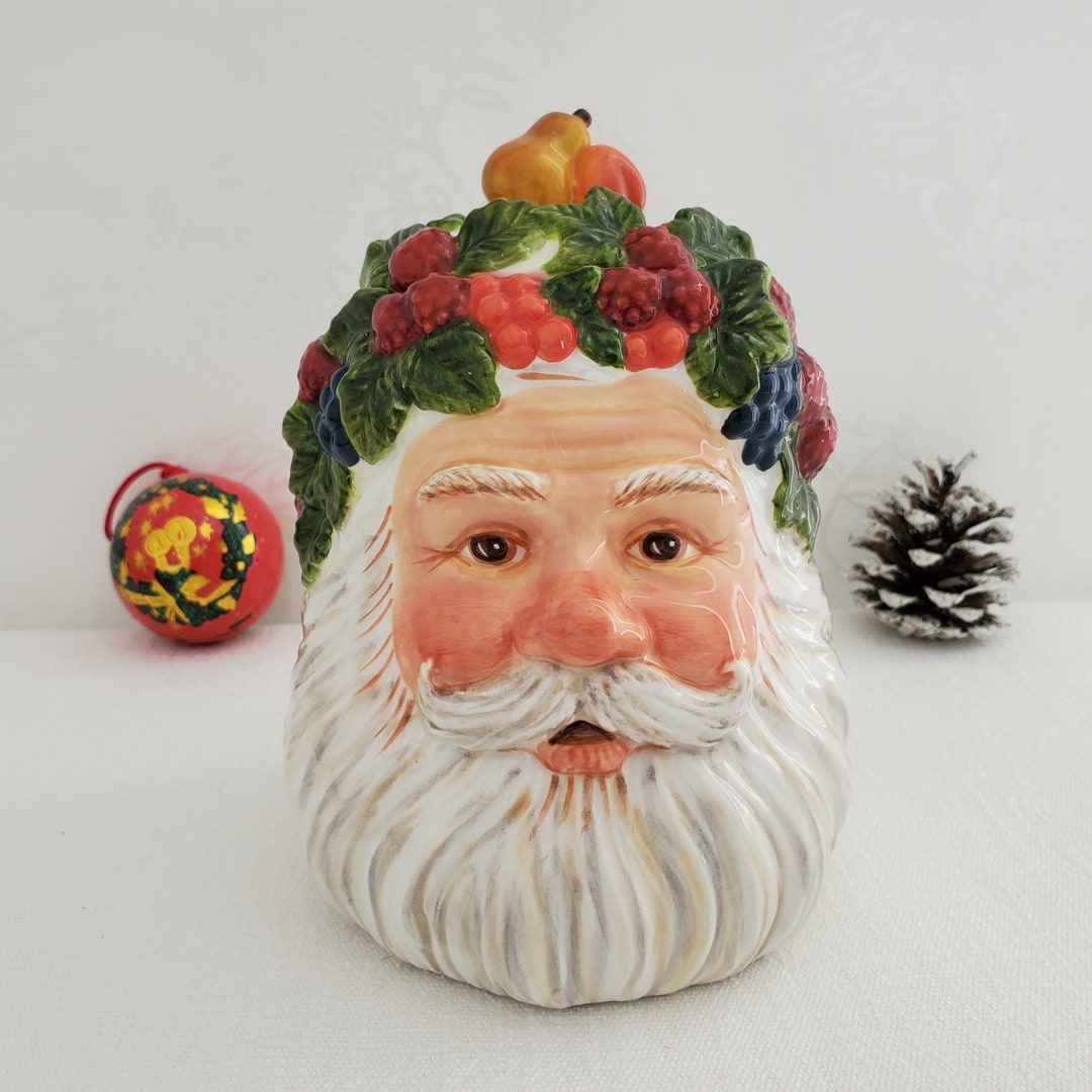Vintage Santa Candle Holder With Lid and Scented Candle Dept Etsy