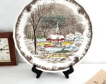 Shakespeare’s Sonnets 10" Plate, Kensington, English Ironstone, Hand Engraved, Anne Hathaway’s Cottage
