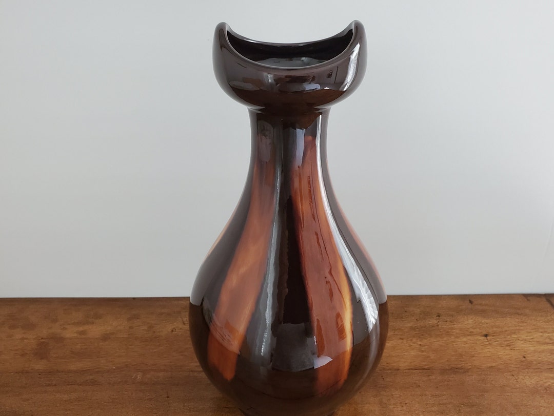 Vintage Canadian Vase Huronia Pottery Rare Shape Etsy