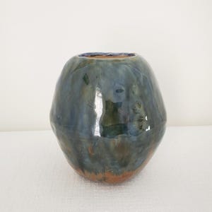 West Coast Studio Pottery Vase, MCM Canadian Art Pottery, Signed, British Columbia, 6”, 1960s