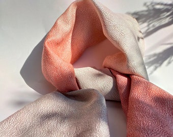Botanically Dyed Scarf | Luxury scarf | Zero Waste | Sustainable Fashion | Gift for Her | Ombre Peach