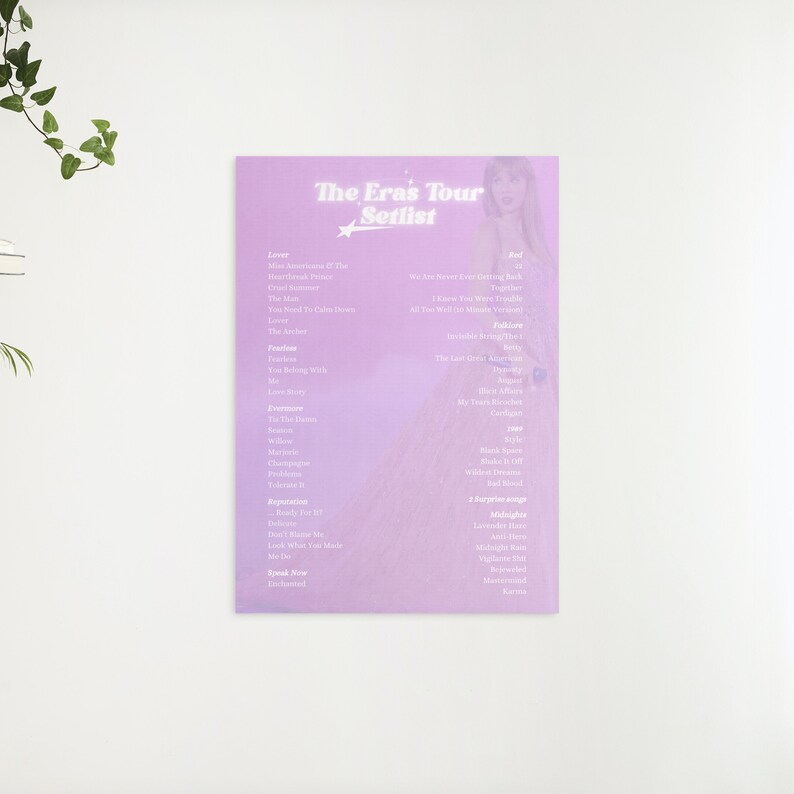 Taylor Swift Poster, Eras Tour Poster, Speak Now Taylor's Version