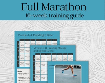 Marathon Training Template: 16-Wochen Lauf-Tracker (Digitaler Download)