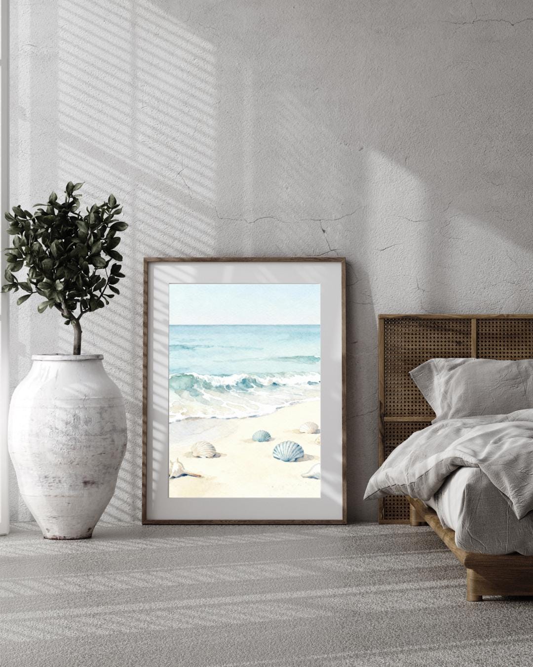 Seashell Wall Art Print - Coastal Beach Decor Digital Download - Ocean ...