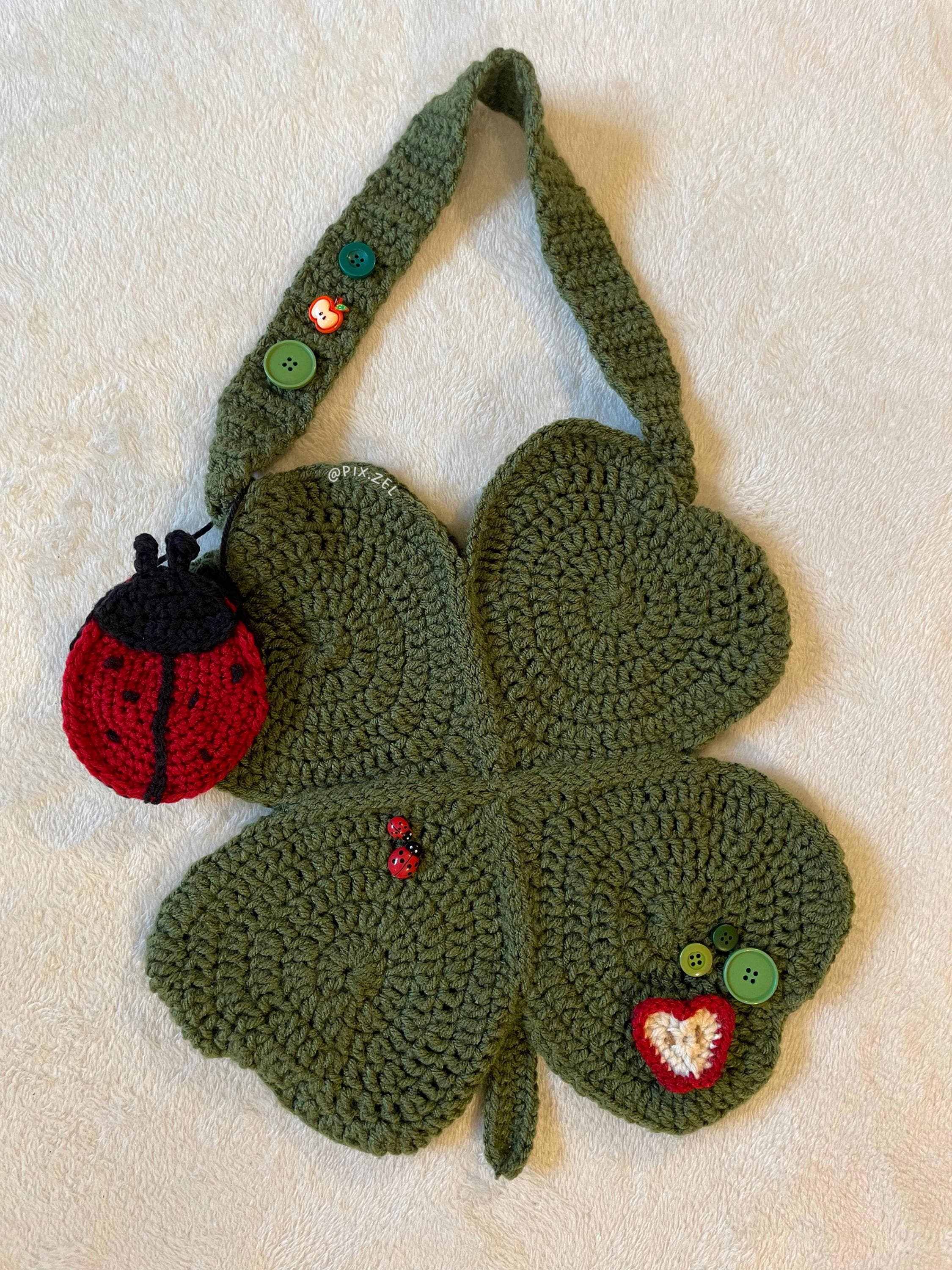 4 Leaf Clover Bag | Clover Bag | Messenger Bag | Whimsical Twee