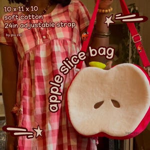 応援グッズ Apple Apple Slice Bag | Apple Bag | Handmade Accessory | Whimsical