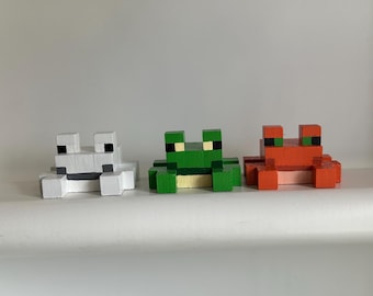 Minifiguras de ranas de madera de Minecraft
