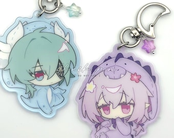 Honkai Star Rail: Chrysos PJs - 2" Acrylic Keychains (Anaxa, Castrorice)