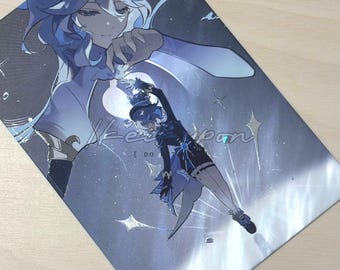 Genshin Impact: Furina / Focalors - 4x6" UV + Holo Shiny Print