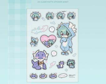 Honkai Star Rail: Anaxa & Dromas - A6 Clear Matte Sticker Sheet