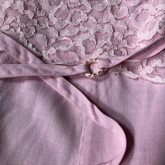 Vintage Lacy Pink 60s Mini Dress - image 4
