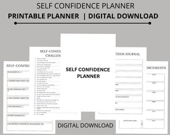 Afdrukbare zelfvertrouwen Planner | Zelfzorgwerkblad Digitaal | Wellnessdagboek | Stemmingstracker | Zelfvertrouwen